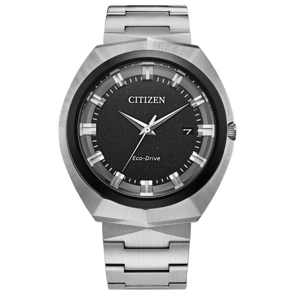 Citizen Mens Sport Luxury Eco-Drive Silver Stainless Steel Watch 43MM BN1014-55E